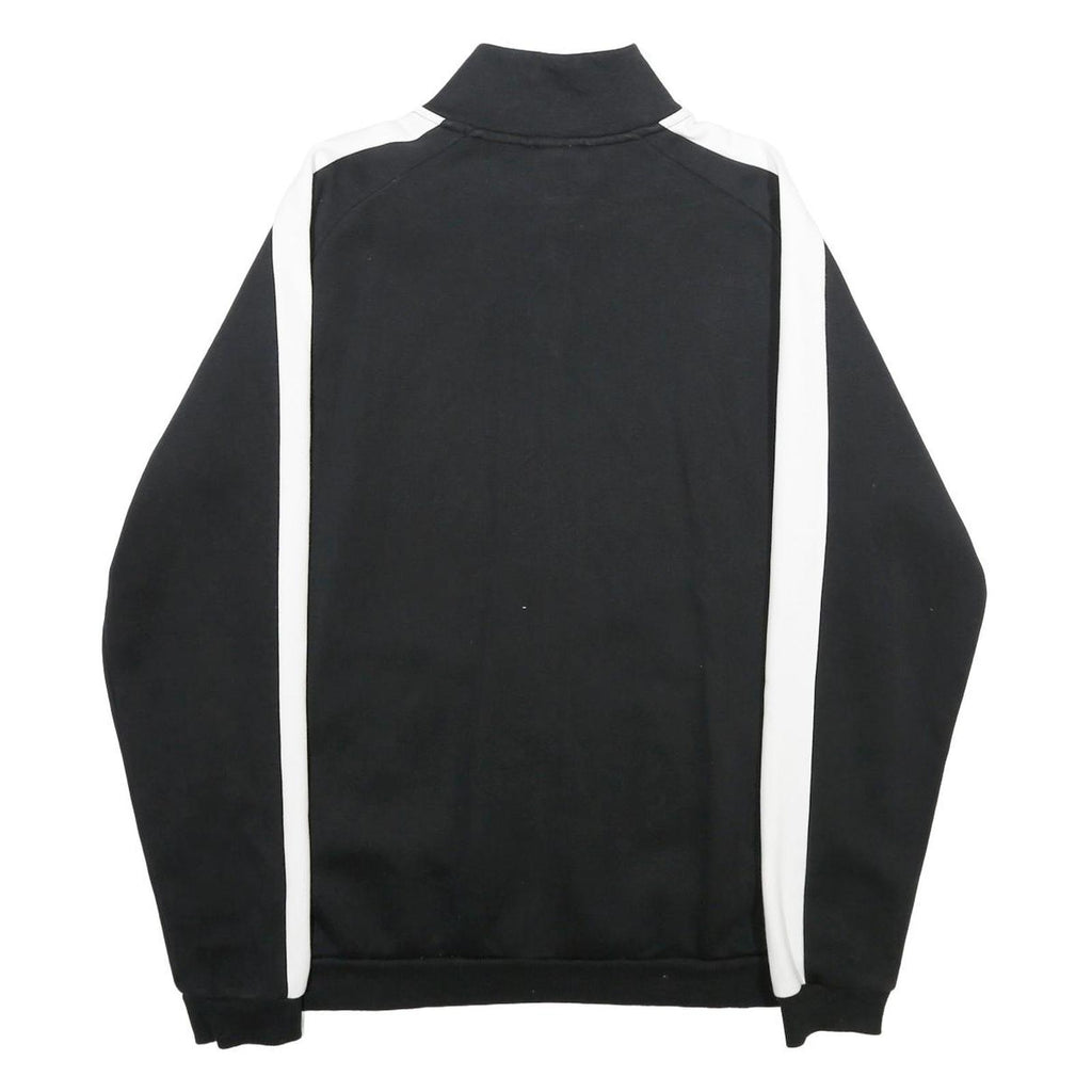 PUMA Mens Black & White Cotton Blend Track Jacket L Zip Casual Sportwear