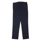 NAPAPIJRI Mens Cotton Blend Slim Navy Blue Trousers W35 L34 Zip Closure Casual