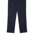 NAPAPIJRI Mens Cotton Blend Slim Navy Blue Trousers W35 L34 Zip Closure Casual