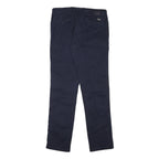 NAPAPIJRI Mens Cotton Blend Slim Navy Blue Trousers W35 L34 Zip Closure Casual