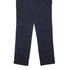 NAPAPIJRI Mens Cotton Blend Slim Navy Blue Trousers W35 L34 Zip Closure Casual