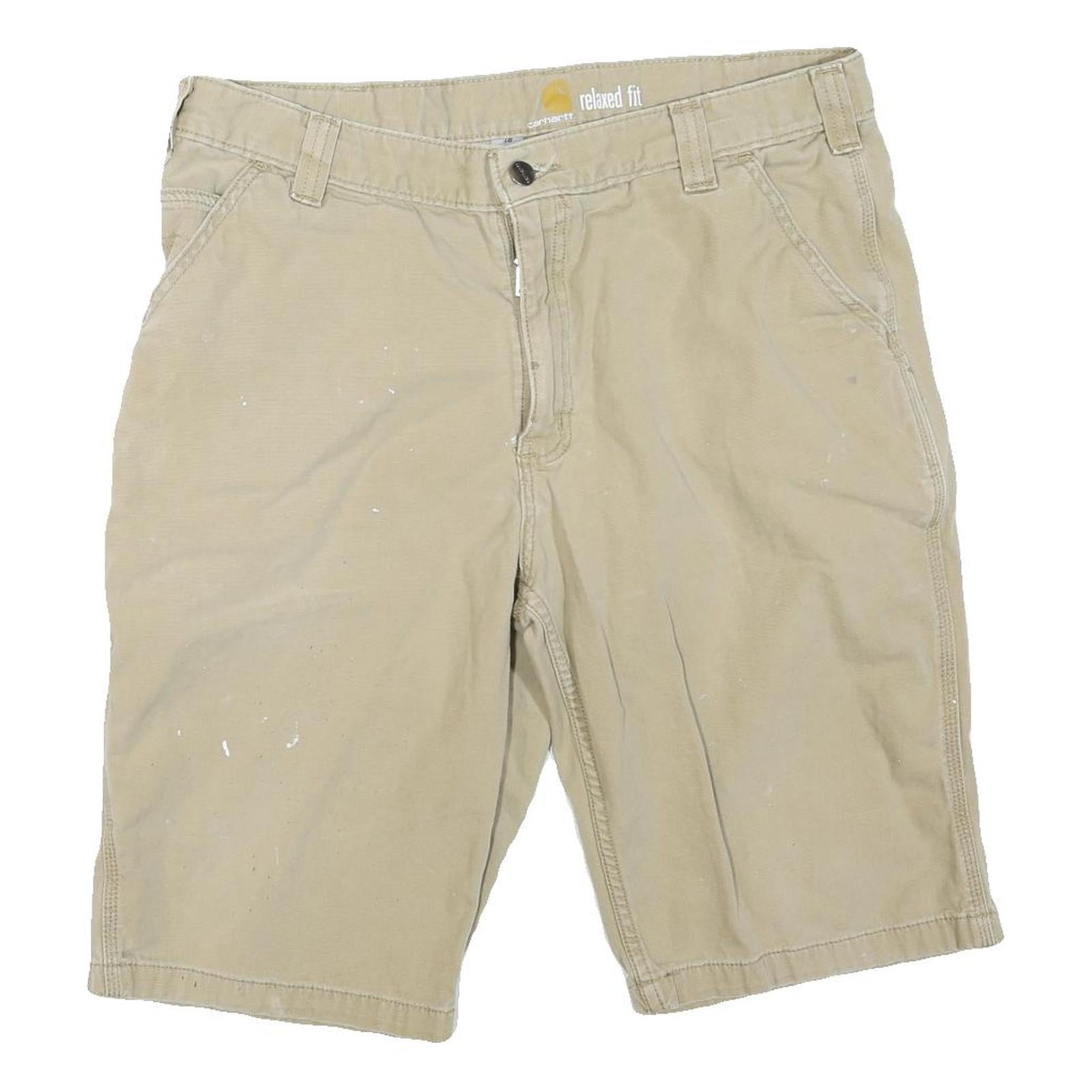 CARHARTT Mens Shorts Beige Casual Relaxed Fit L W36 Workwear Utility Cotton