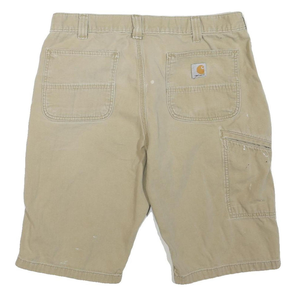 CARHARTT Mens Shorts Beige Casual Relaxed Fit L W36 Workwear Utility Cotton