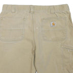 CARHARTT Mens Shorts Beige Casual Relaxed Fit L W36 Workwear Utility Cotton