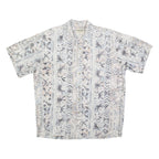 COOKE STREET Mens Beige & Grey Pattern Shirt L Casual Cotton Blend Hawaiian