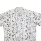 COOKE STREET Mens Beige & Grey Pattern Shirt L Casual Cotton Blend Hawaiian