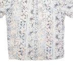 COOKE STREET Mens Beige & Grey Pattern Shirt L Casual Cotton Blend Hawaiian