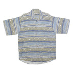 TORERO Mens Blue & Beige Pattern Shirt XL Cotton Blend Casual Summer