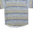 TORERO Mens Blue & Beige Pattern Shirt XL Cotton Blend Casual Summer
