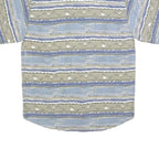 TORERO Mens Blue & Beige Pattern Shirt XL Cotton Blend Casual Summer