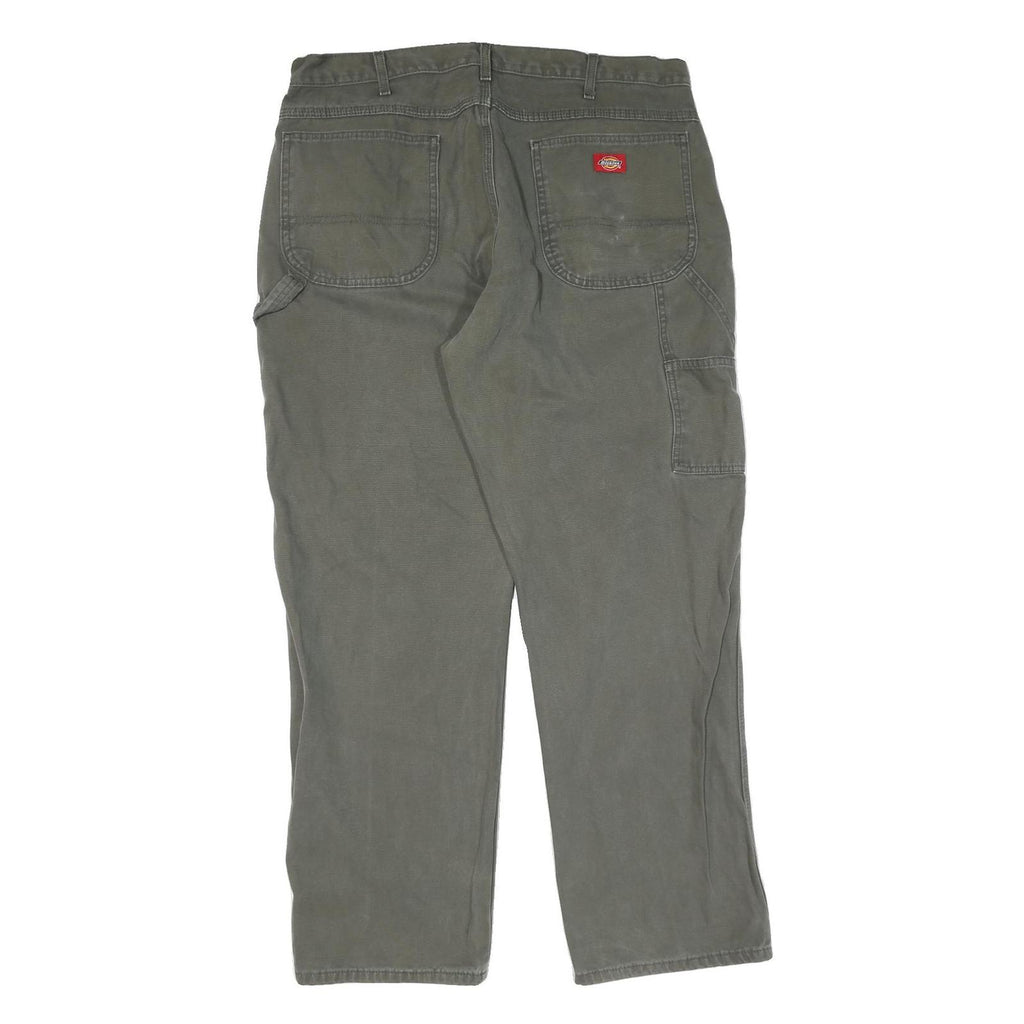 DICKIES Mens Regular Fit Straight Leg Denim Green W38 L32 Workwear Casual Jeans