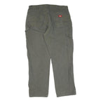 DICKIES Mens Regular Fit Straight Leg Denim Green W38 L32 Workwear Casual Jeans