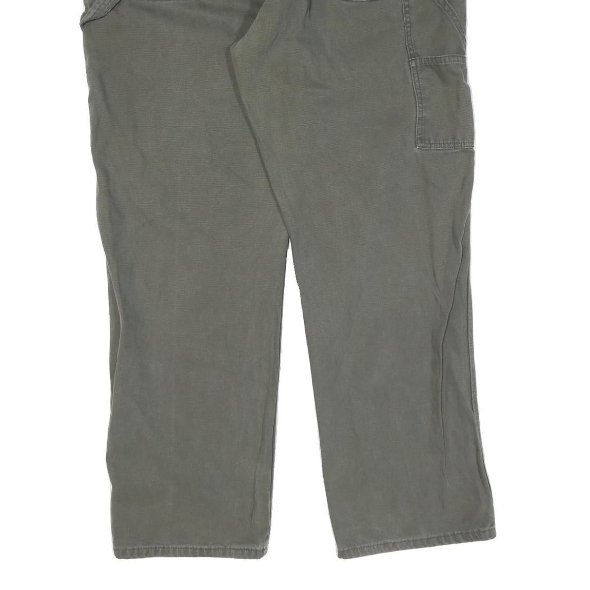 DICKIES Mens Regular Fit Straight Leg Denim Green W38 L32 Workwear Casual Jeans