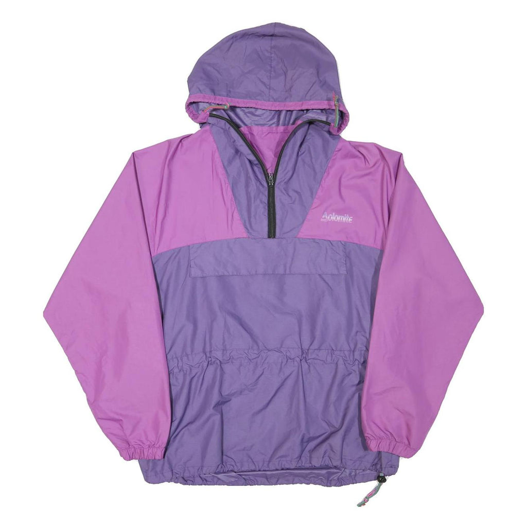 DOLOMITE Mens Purple & Pink Outdoor Jacket M Nylon Colourblock Zip Hooded