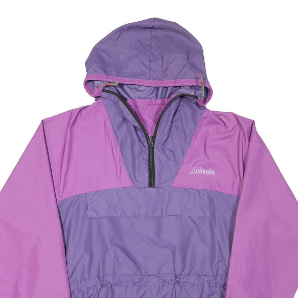 DOLOMITE Mens Purple & Pink Outdoor Jacket M Nylon Colourblock Zip Hooded