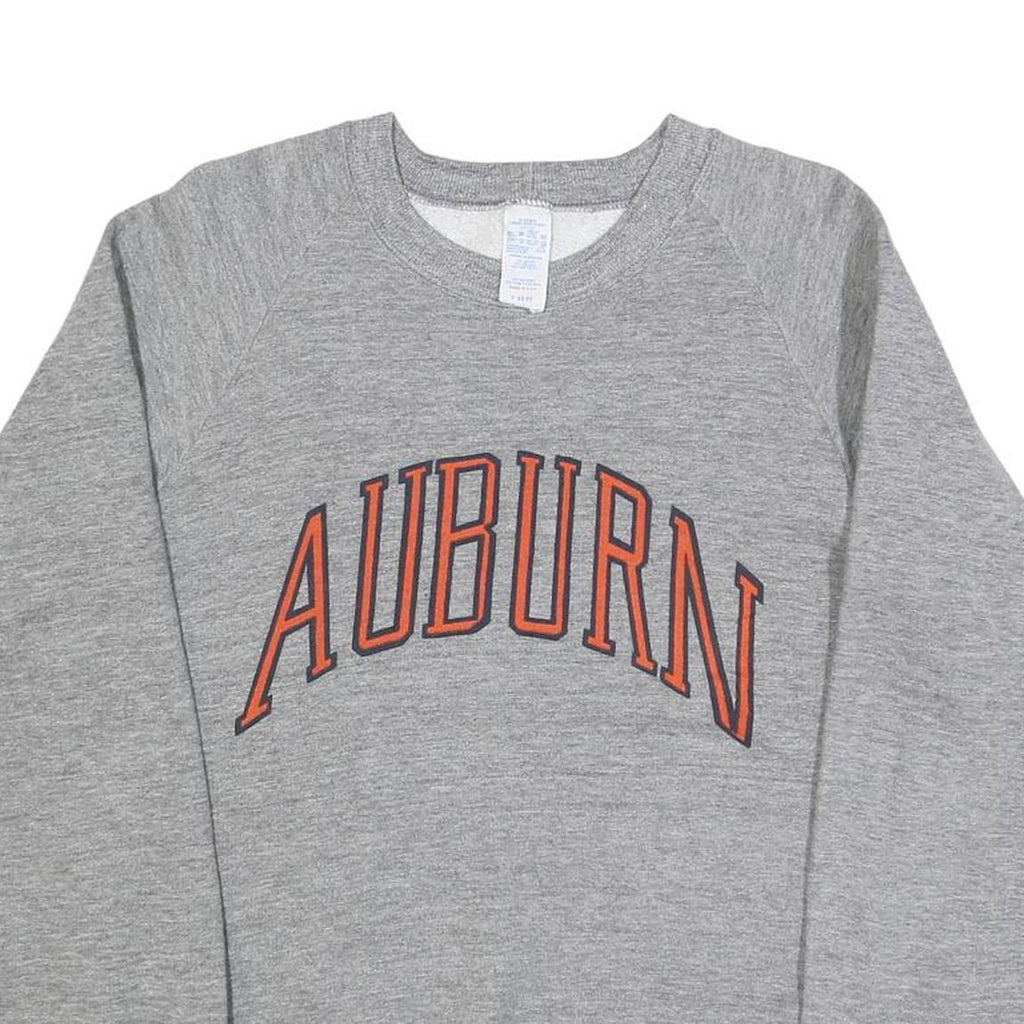 Womens Grey Auburn Crew Neck L Sweatshirt Cotton Blend Casual Cotton Sweat Top