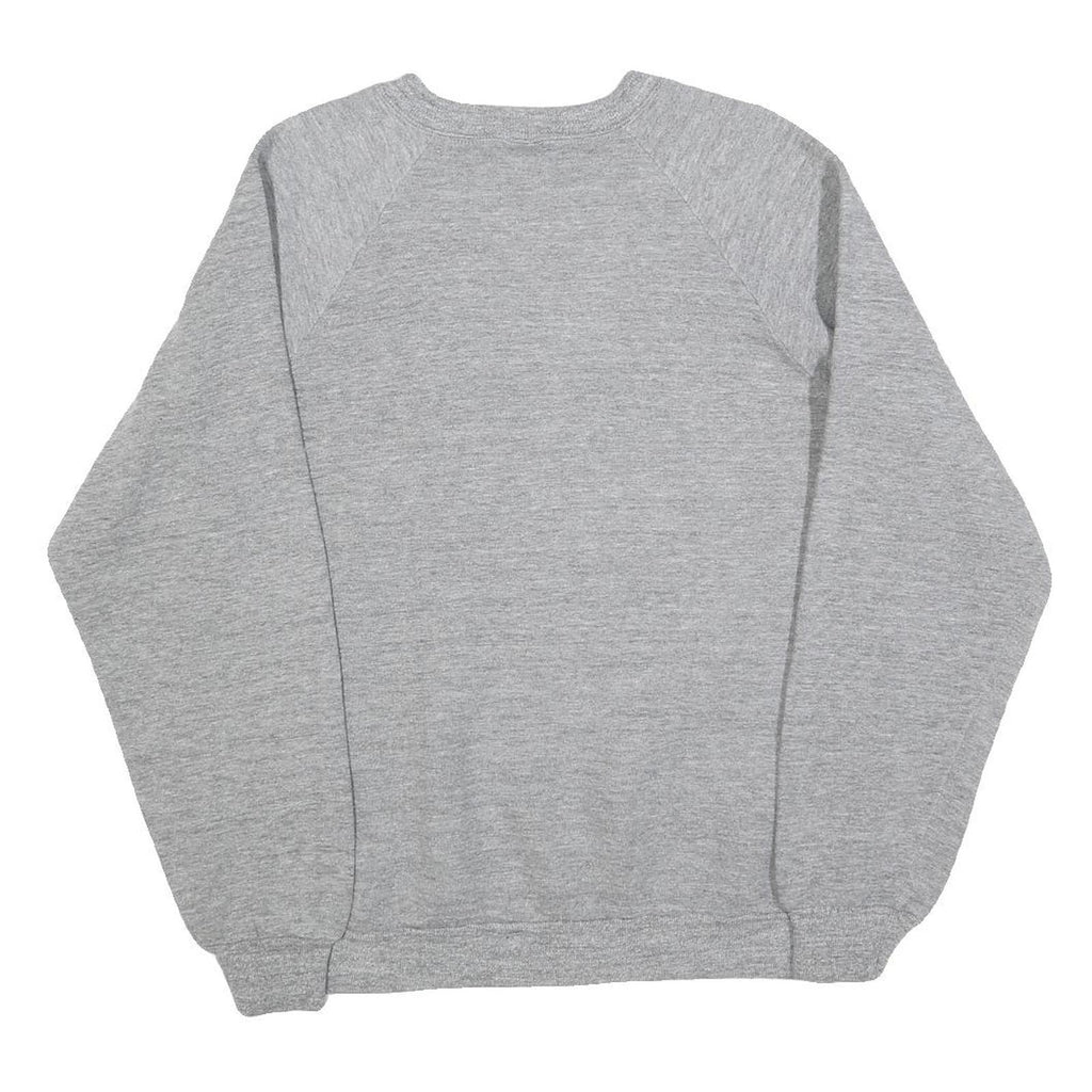 Womens Grey Auburn Crew Neck L Sweatshirt Cotton Blend Casual Cotton Sweat Top