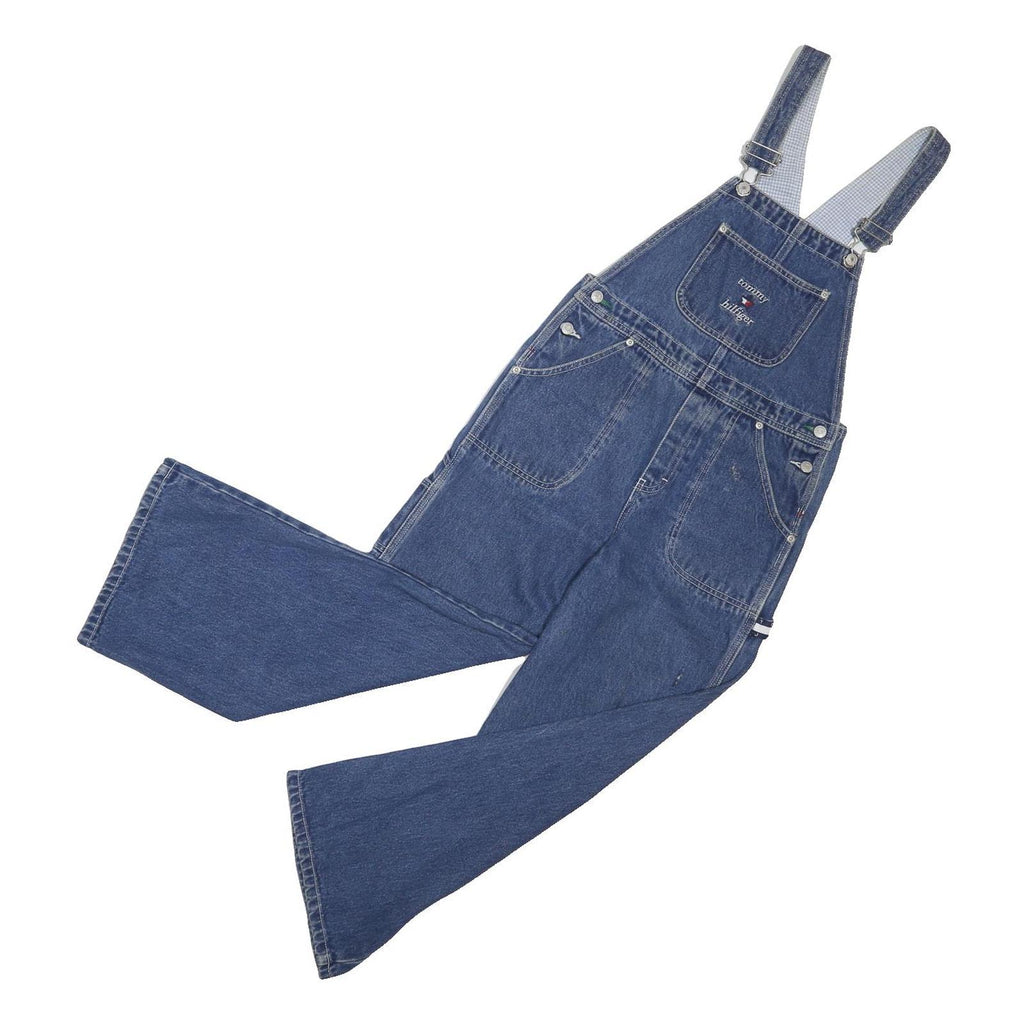 TOMMY HILFIGER Womens Blue Denim Dungarees Slim Fit Cotton M W28 L25