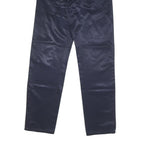 ICEBERG Mens Synthetic Navy Regular Fit Button Closure Trousers W34 L32