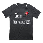 NIKE Mens Black FC Midtjylland Football Shirt S Short Sleeve Crew Neck Sports