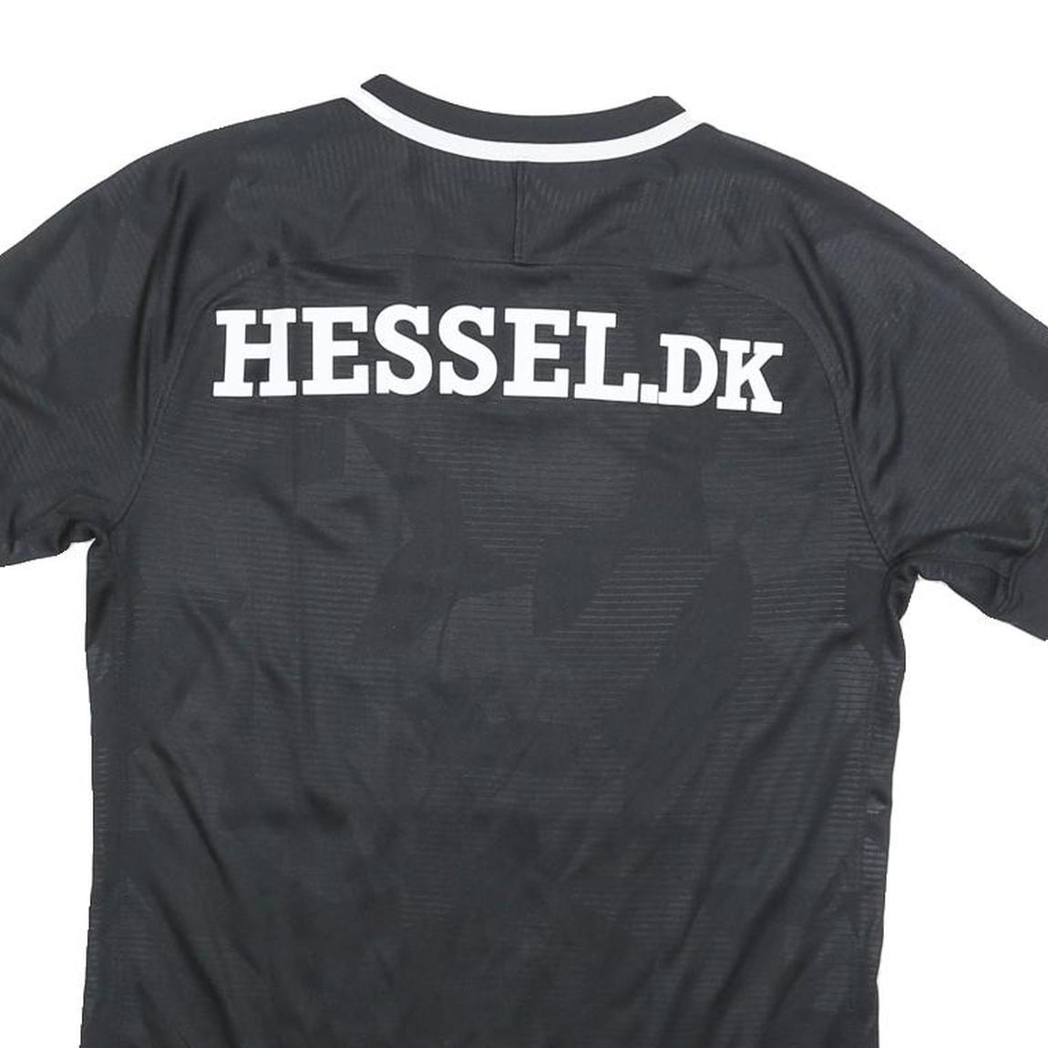 NIKE Mens Black FC Midtjylland Football Shirt S Short Sleeve Crew Neck Sports