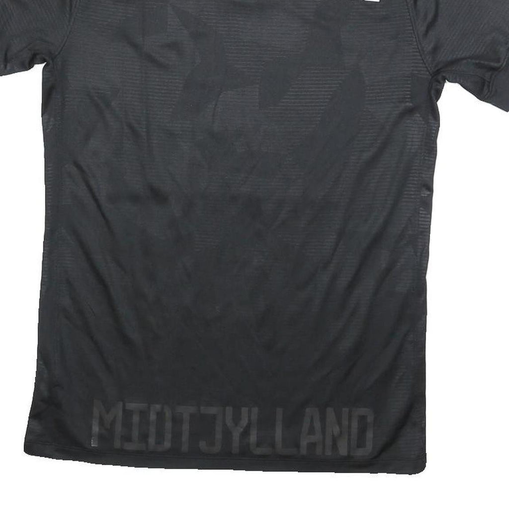 NIKE Mens Black FC Midtjylland Football Shirt S Short Sleeve Crew Neck Sports