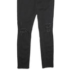 LEVI'S 721 High Rise Skinny Womens Black Slim Denim W29 L30 Ripped Knee Jeans
