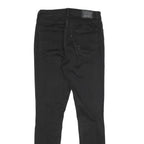 LEVI'S 721 High Rise Skinny Womens Black Slim Denim W29 L30 Ripped Knee Jeans