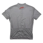 MALOJA Mens Grey & Red Cycling T-Shirt L Short Sleeve Round Neck Printed