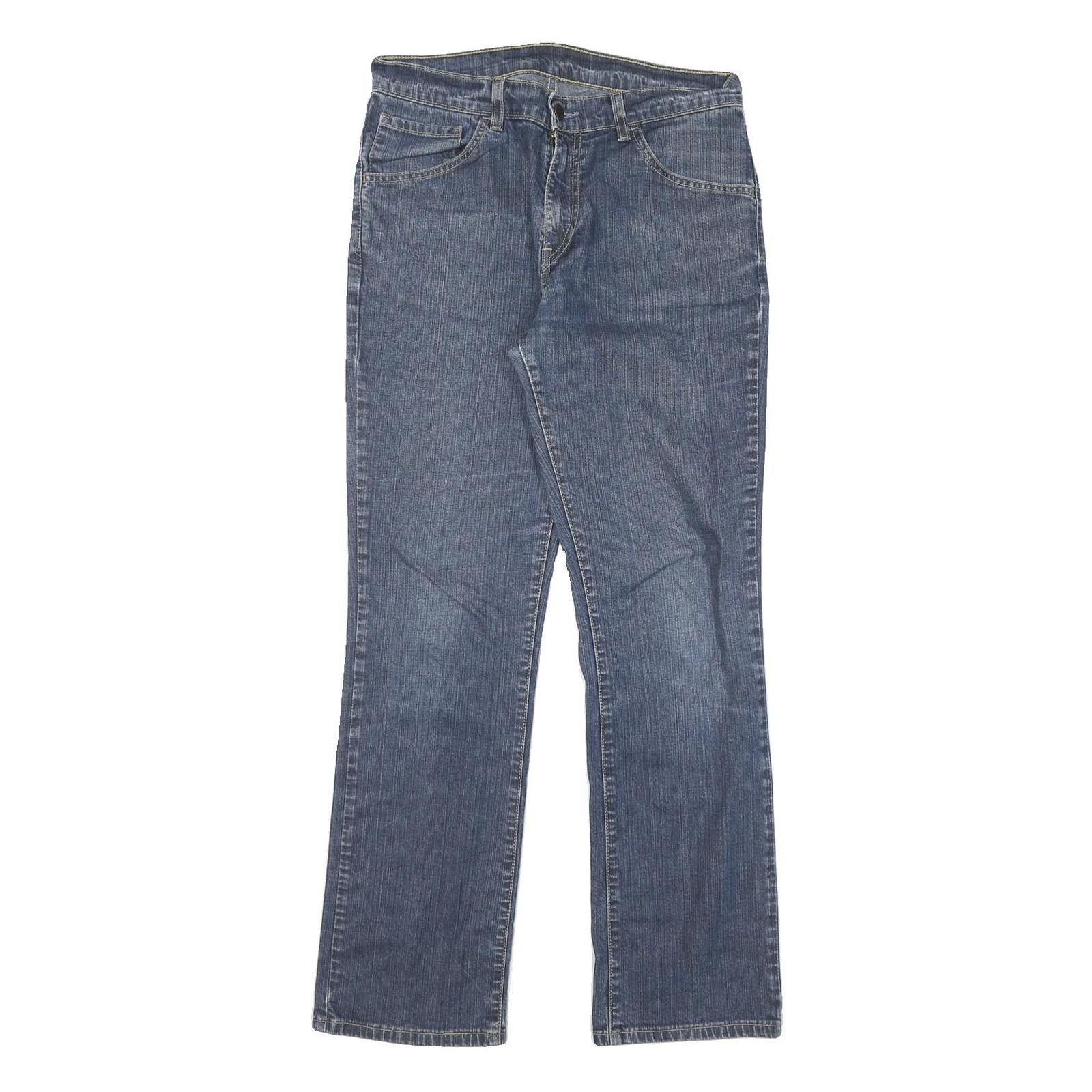 LEVI'S Mens Regular Fit Blue Denim Straight Leg Jeans Cotton Blend W30 L29 Zip