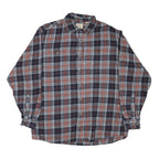 RED HEAD Mens Blue & Red Check Shirt L Cotton Blend Classic Fit Casual