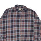 RED HEAD Mens Blue & Red Check Shirt L Cotton Blend Classic Fit Casual