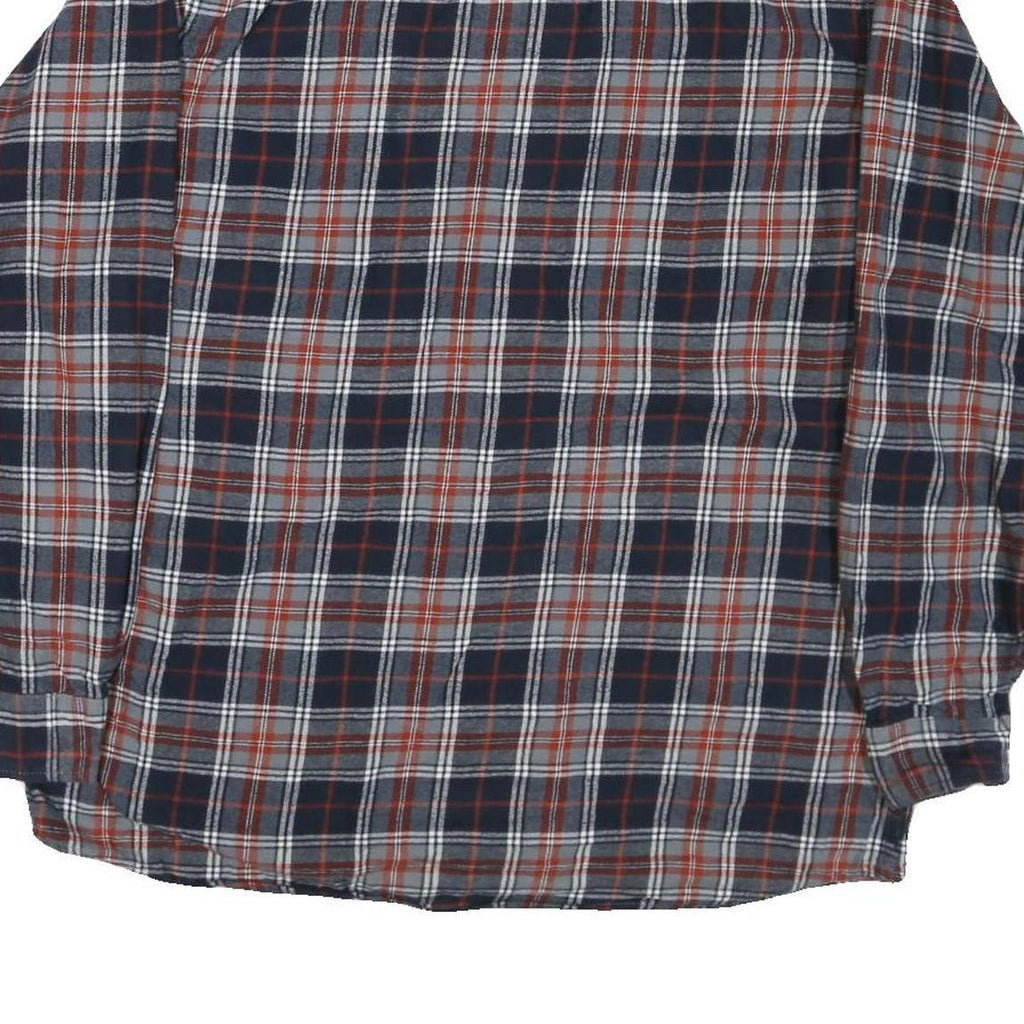 RED HEAD Mens Blue & Red Check Shirt L Cotton Blend Classic Fit Casual
