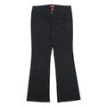 DICKIES Womens Cotton Blend Black Regular Fit Flared Trousers W33 L30 Workwear