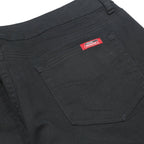 DICKIES Womens Cotton Blend Black Regular Fit Flared Trousers W33 L30 Workwear