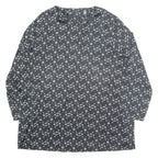 MARINA YACHTING Womens Printed Blouse Black Long Sleeve Geometric L