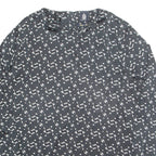 MARINA YACHTING Womens Printed Blouse Black Long Sleeve Geometric L