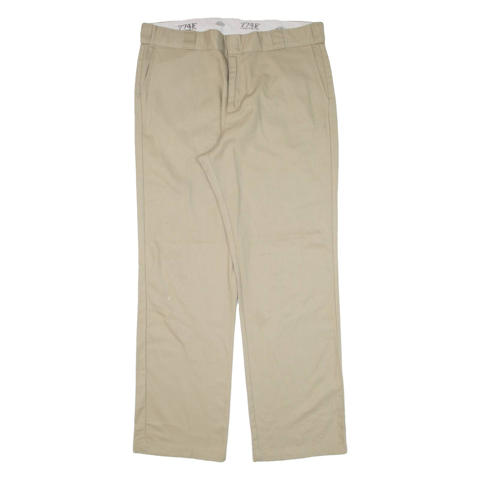 DICKIES 774F Workwear Womens Trousers Beige Regular Straight W37 L32