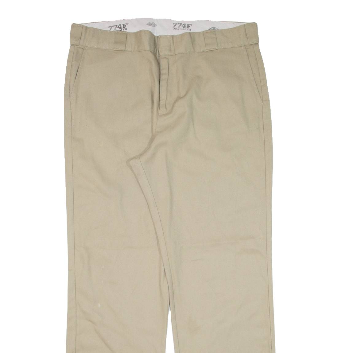 DICKIES 774F Workwear Womens Trousers Beige Regular Straight W37 L32