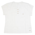 TRESPASS Womens Top Cream V-Neck Striped UK 18