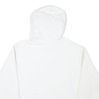 CHAMPION Mens White Blue & Red Hoodie M Cotton Blend Classic Pullover