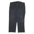 DICKIES Mens Jeans Black Relaxed Straight Denim W40 L27 Workwear Zip Pocket