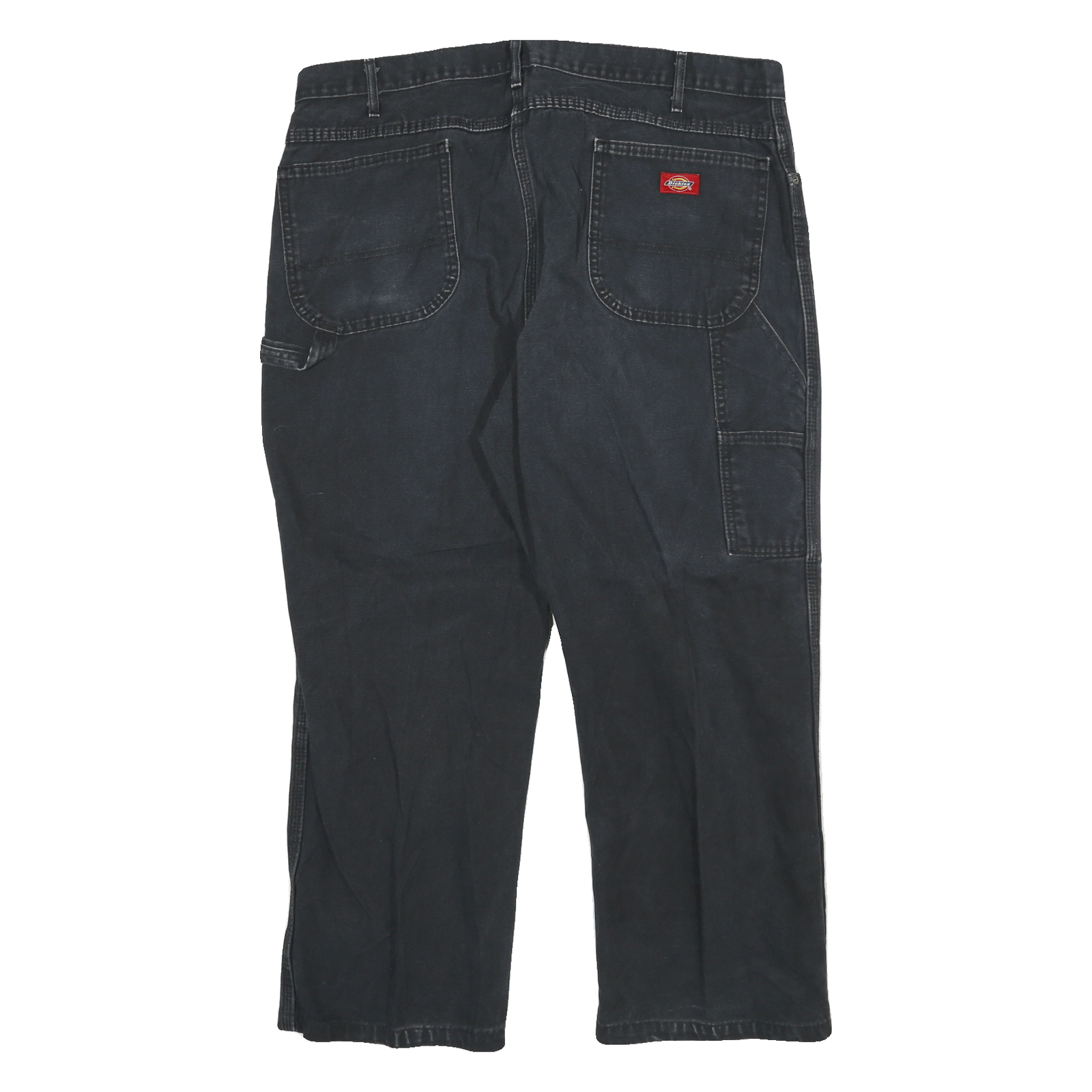 DICKIES Mens Jeans Black Relaxed Straight Denim W40 L27 Workwear Zip Pocket