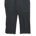 DICKIES Mens Jeans Black Relaxed Straight Denim W40 L27 Workwear Zip Pocket