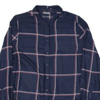 STREET ONE Womens Shirt Blue Viscose Check Long Sleeve UK 18