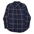 STREET ONE Womens Shirt Blue Viscose Check Long Sleeve UK 18
