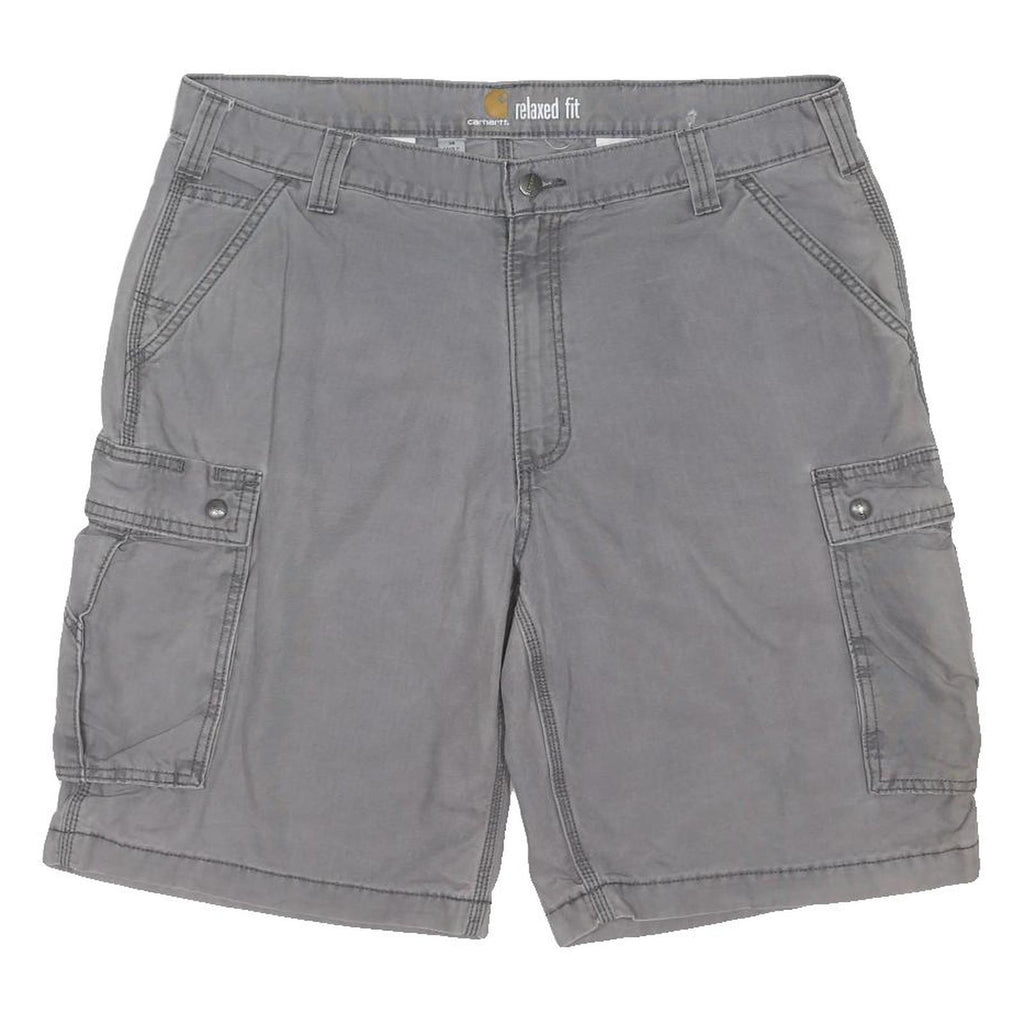 CARHARTT Mens Shorts Grey Cargo Relaxed Fit XL W38 Workwear Cotton Blend