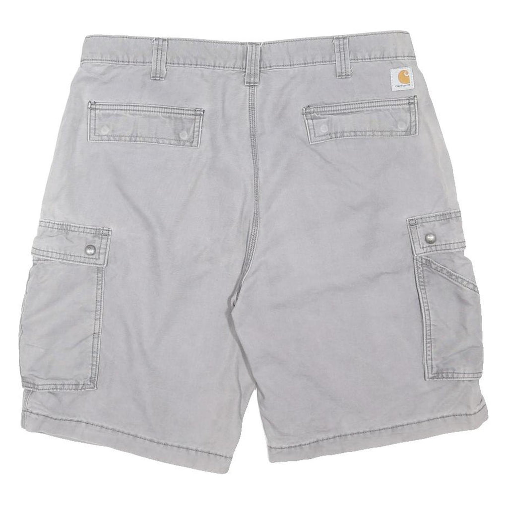 CARHARTT Mens Shorts Grey Cargo Relaxed Fit XL W38 Workwear Cotton Blend