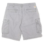 CARHARTT Mens Shorts Grey Cargo Relaxed Fit XL W38 Workwear Cotton Blend