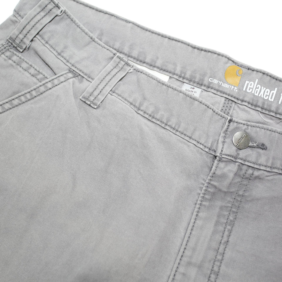 CARHARTT Mens Shorts Grey Cargo Relaxed Fit XL W38 Workwear Cotton Blend